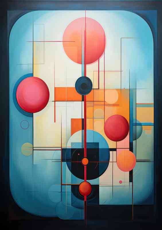 Colorful Abstract Realms Exploring Shapes and Dimensions | Di-Bond