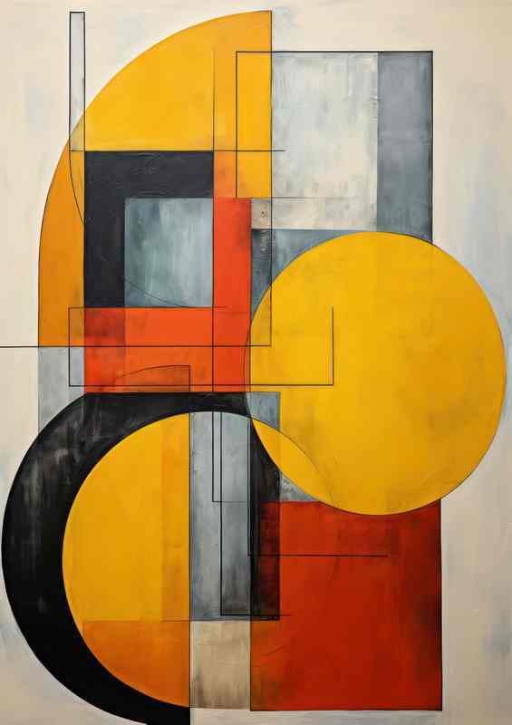 Colorful Abstract Wonders With Circles And Squares | Poster