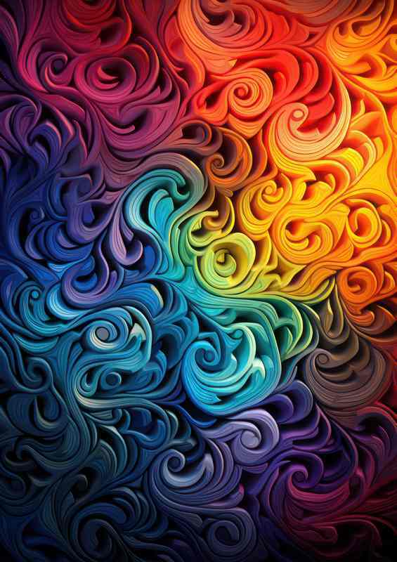 Dazzling Color Medley The Abstract Shapes of Art | Di-Bond