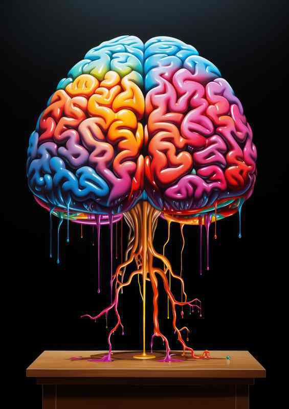 Exploring Abstract Worlds Human brain On The Stand | Canvas