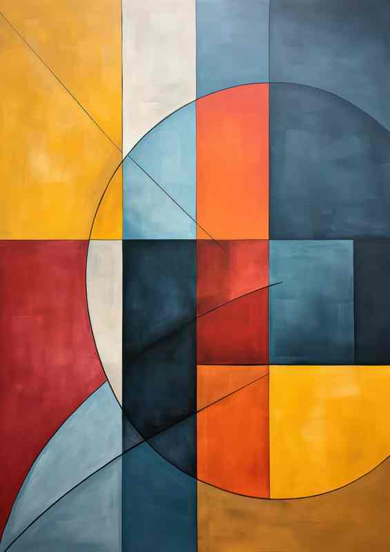 Abstract Hues & Shapes | Metal Poster