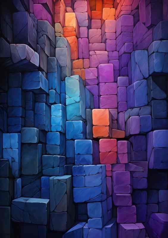 Innovative Abstract Colors Shapes that Expand the Mind | Metal Poster