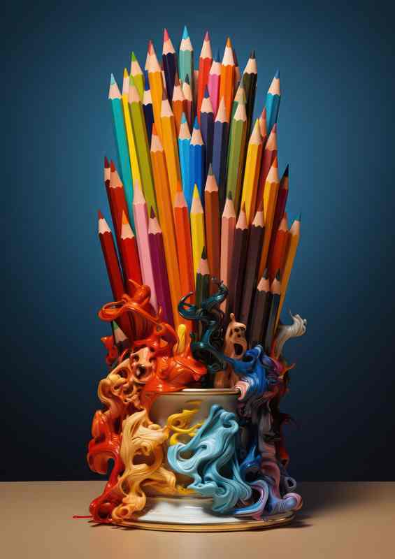 Mystical Color Symphony Abstract Shape Creations | Di-Bond