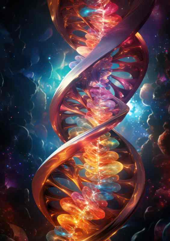 Radiant Color Waves DNA The Way Of Life | Poster