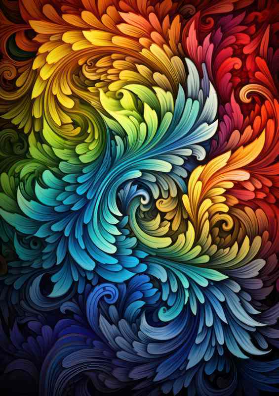 Shading the Silence Emotive Abstract Expressions | Metal Poster