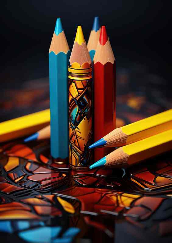 Spectacular Color Fusion Abstract Shape Masterpieces | Di-Bond