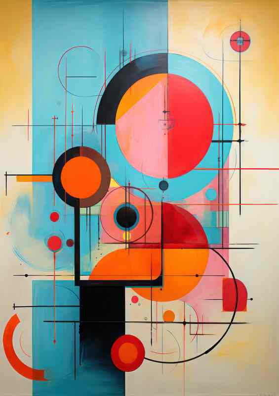 The Abstract Color Journey Shapes | Metal Poster