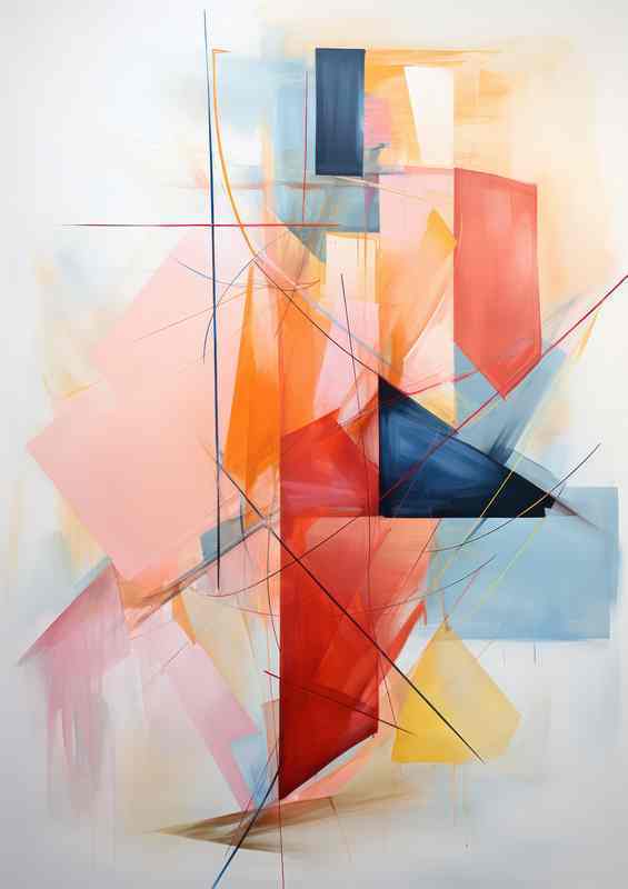 Abstract Color Spectrum Shapes & Hues | Metal Poster