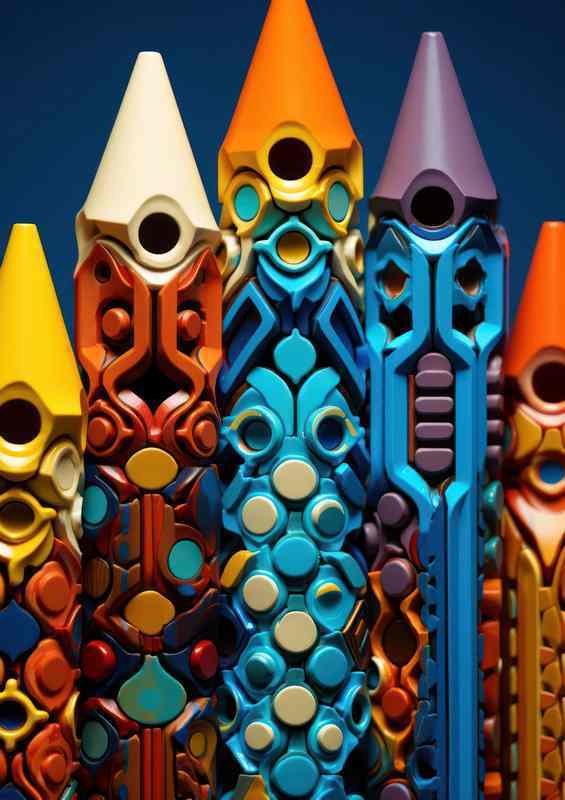 The Essence of Color Abstract Artistic Expressions | Metal Poster