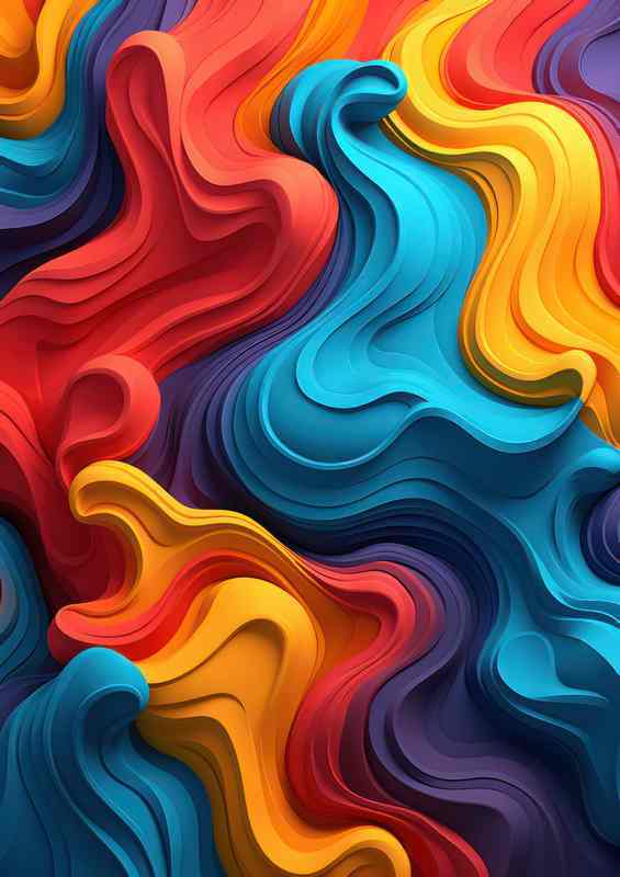 Visionary Abstract Shapes and Colors that Inspire | Metal Poster