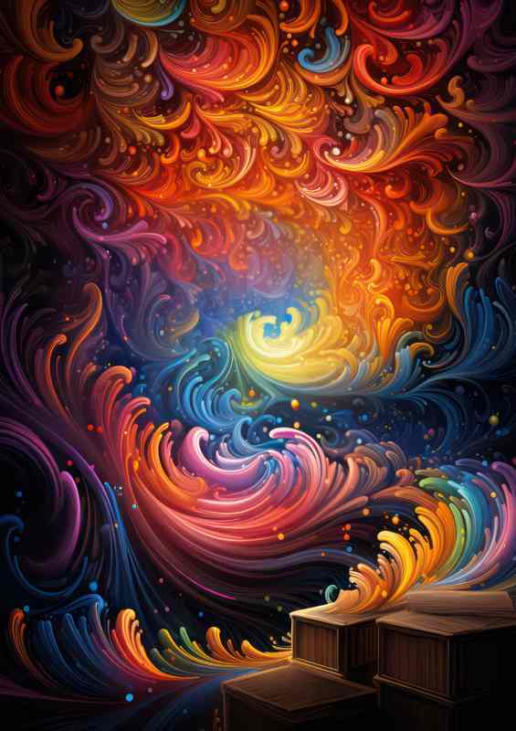 bstract Shapes in Color A Journey through Artistic Worlds | Poster