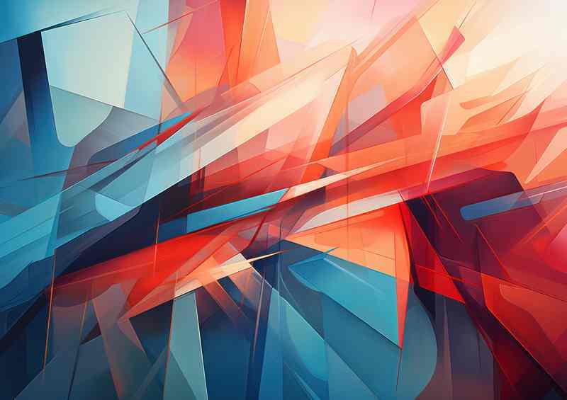 Abstract Color Odyssey Blues And Hues | Poster