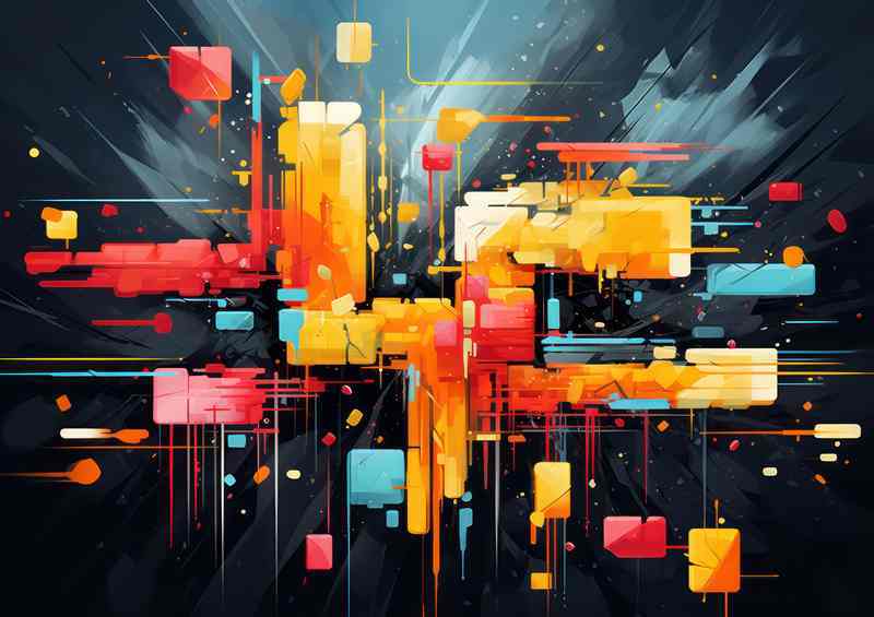 Abstract Color Wonders In All Shapes | Metal Poster