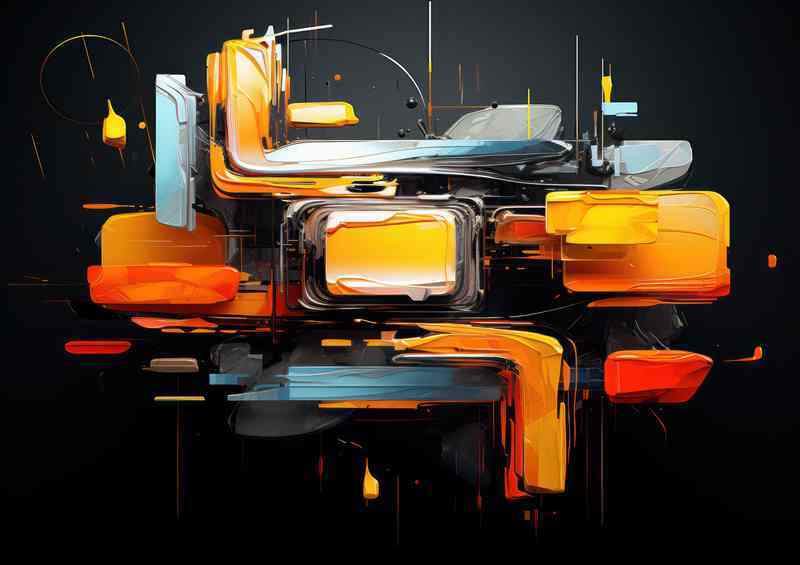 Abstract Color Wonders Just The Right Colours | Metal Poster