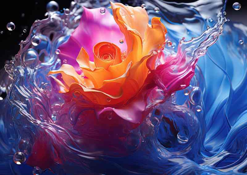 Colorful Abst. Discoveries Shapes Open New Wlds | Metal Poster