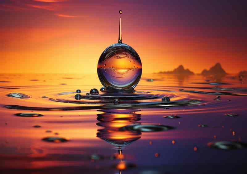 Colorful Abstract Universe Power Of Water | Metal Poster