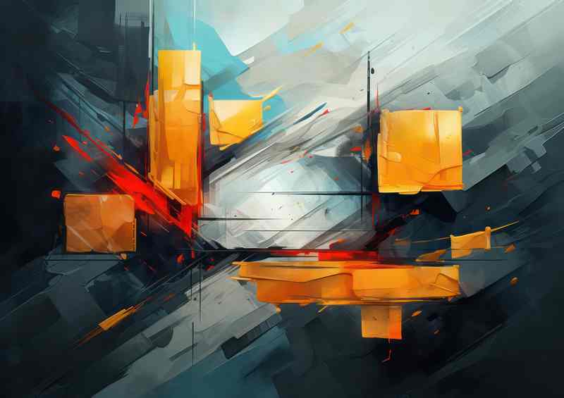 Radiant Abstract Dazzling style Boxes And Rectangels | Canvas