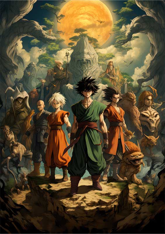 Goku with different characters | Poster