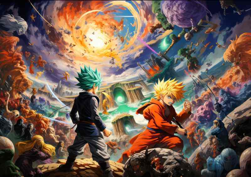 Naruto vs Dragon Ball ninja storm | Poster