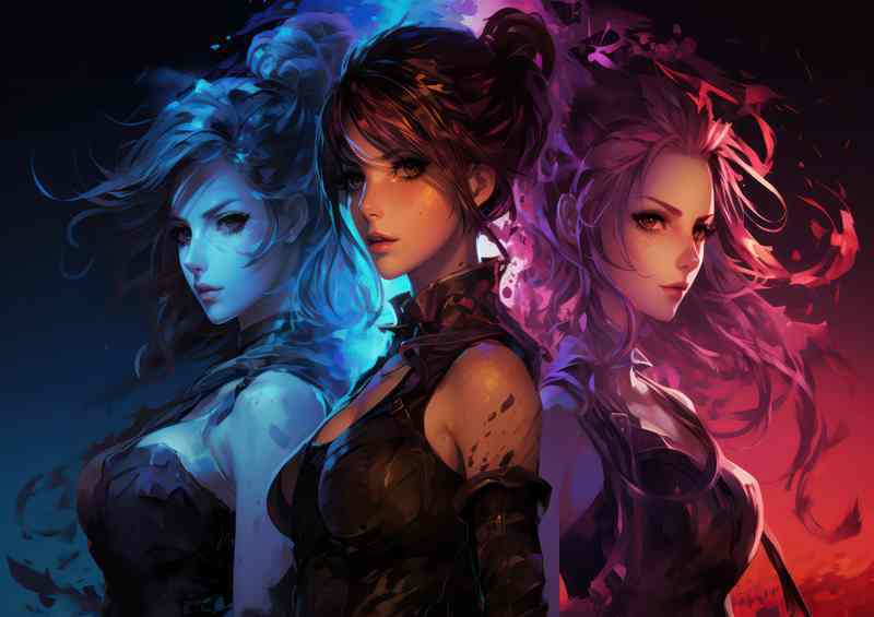 The Intense Battles and Friendships Anime | Metal Poster