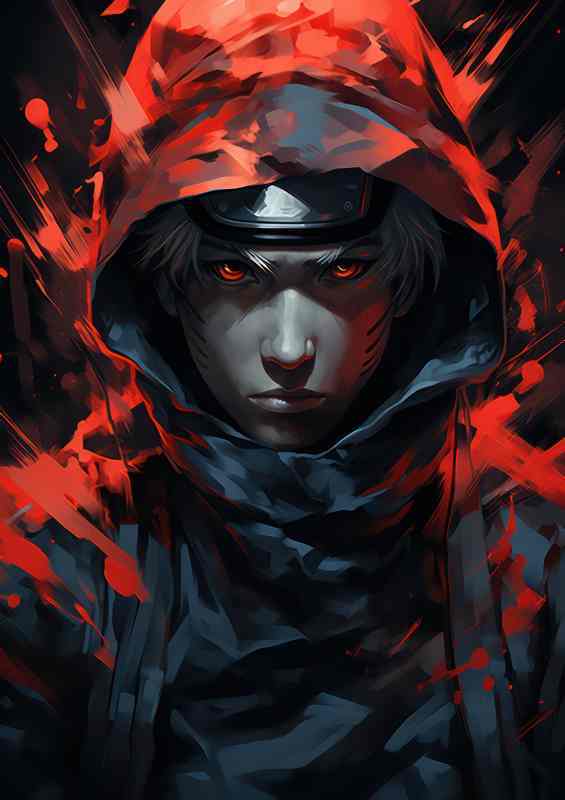 Naruto wretched reds Anime style | Metal Poster