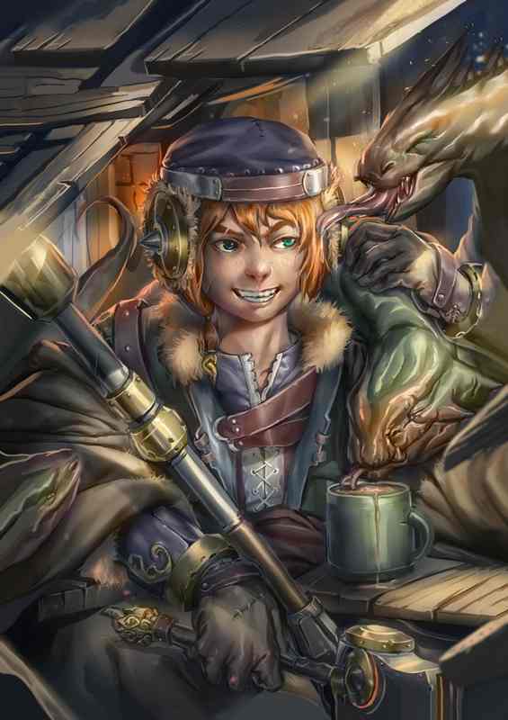 Artistic Allure Charm_Anderv Captured in Stunning Manga Style | Poster