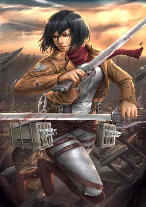 Mikasa Manga Fanart | Poster Beyond Walls