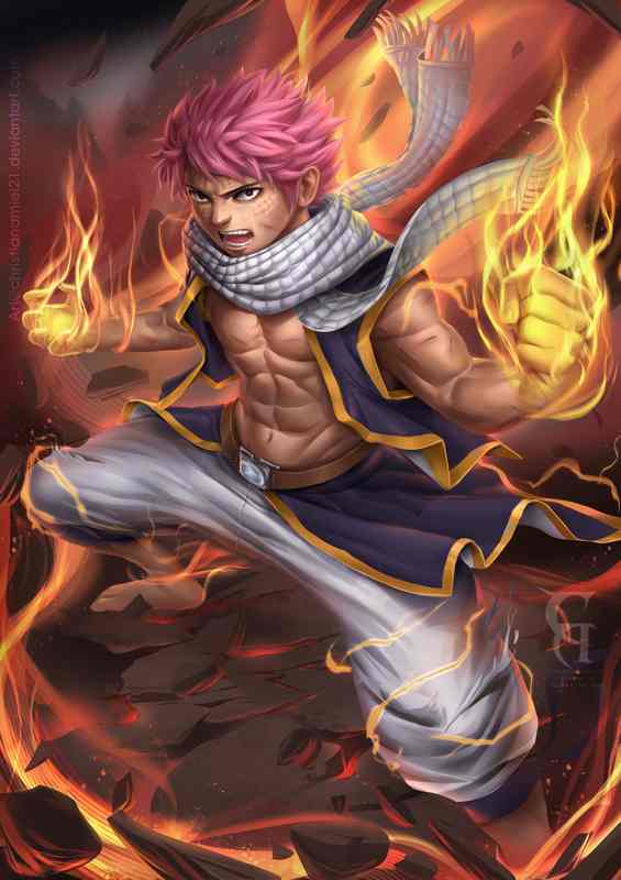 Dragon Slayers Dance Natsu Dragneels Manga Magic Unveiled | Di-Bond