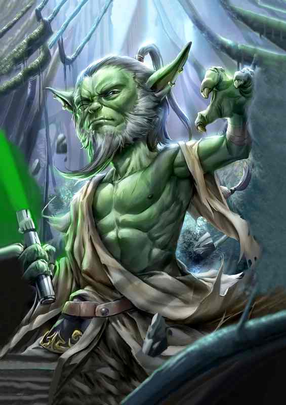 Epic Transformation Yoda Reborn as a Human in Manga Art | Di-Bond