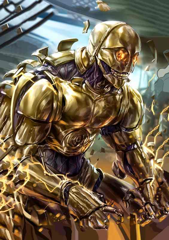 Galactic Explorer Discover Cpthreeo in Stunning Manga Style | Poster