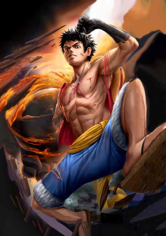 Pirate Kings Vision Mugiwara Luffys Manga Artistry Unveiled | Di-Bond