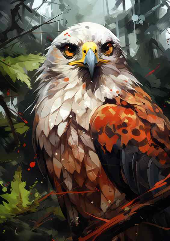 Amazing Hawk in the forest | Di-Bond