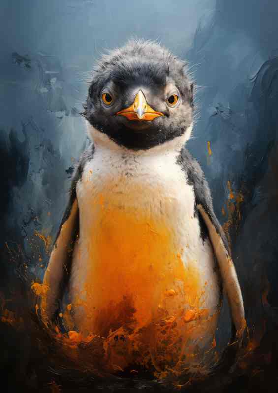 Baby Penguin abstract in art | Poster