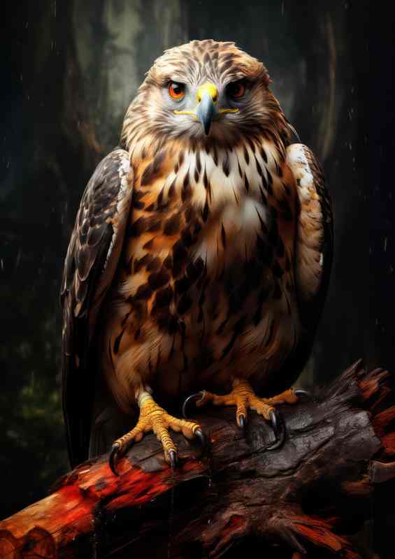 Close Encounters with Perched Hawks | Di-Bond