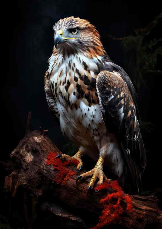 Hawks on a Limb Capturing Grace and Majesty | Di-Bond