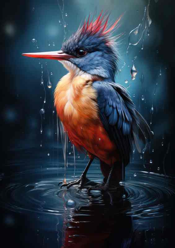Jewels of the Waterways Kingfishers in their Habitat | Di-Bond