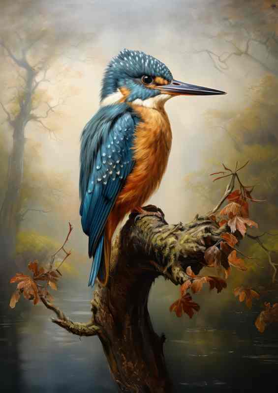 Kingfisher Birds on Their Favorite Perches | Canvas