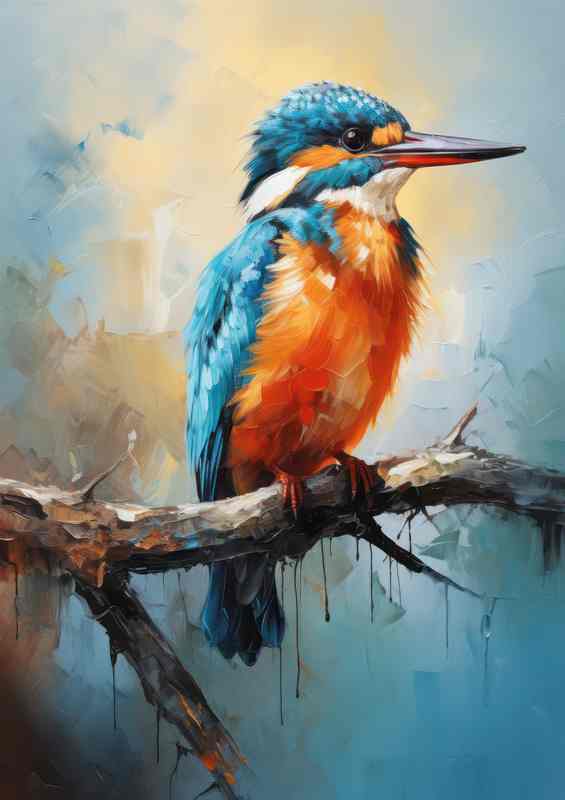 Kingfisher Birds on a Perch Natures Graceful Watchers | Poster