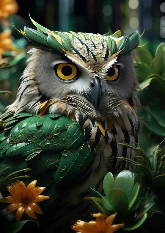 Long Eared Owls Masters of Camouflage in Woodlands | Poster
