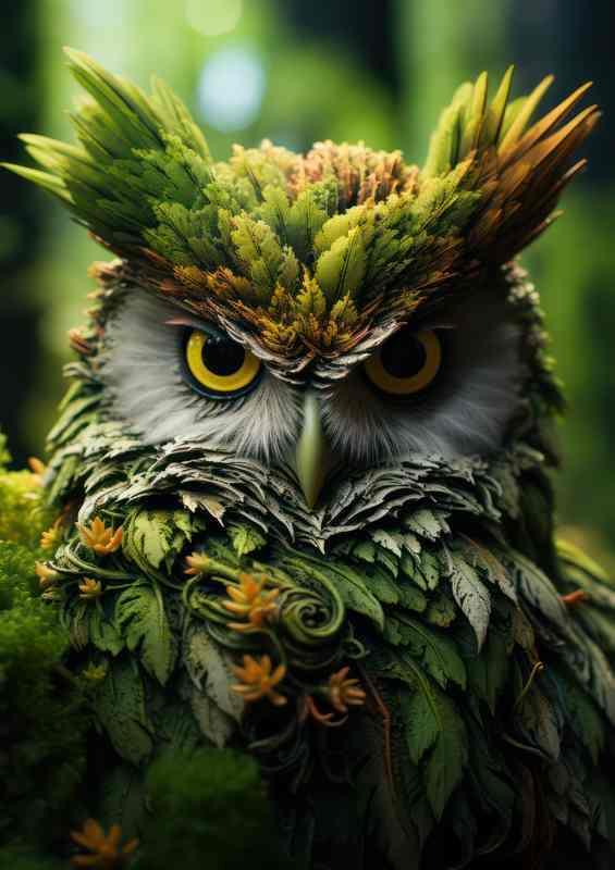 Long-Eared Owl Behavior in the Forest | Metal Poster