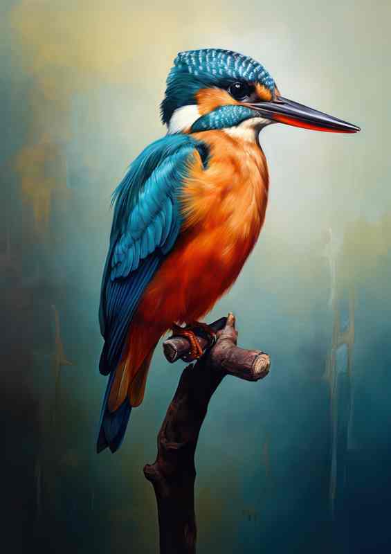 On the Lookout Kingfisher | Metal Poster
