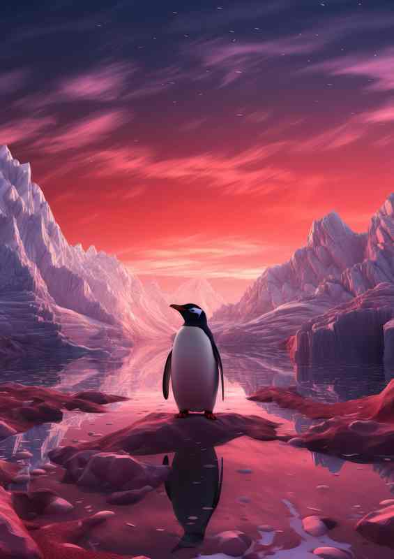 Penguin on top of the ice age | Canvas