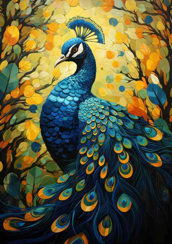 Rainbow Feathers The Brilliant Plummage of A Peacock | Canvas