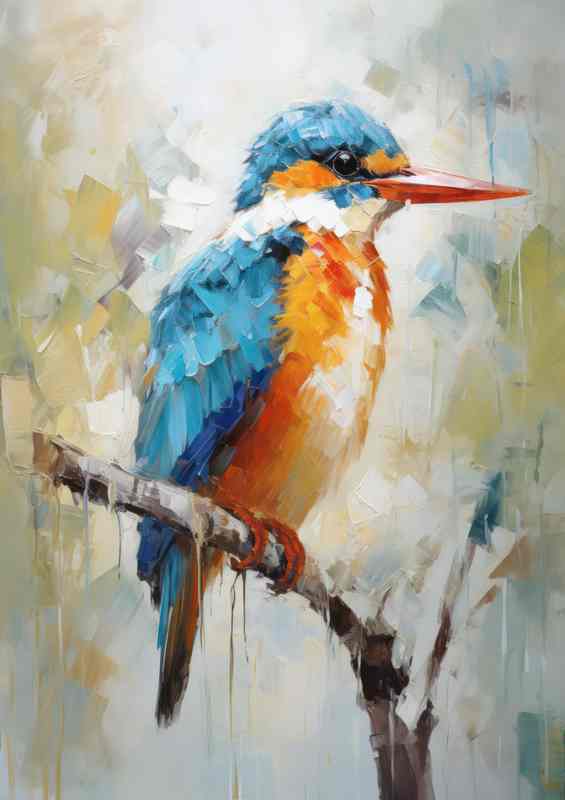 The Art of Patience Kingfisher Birds on Their Perches | Poster