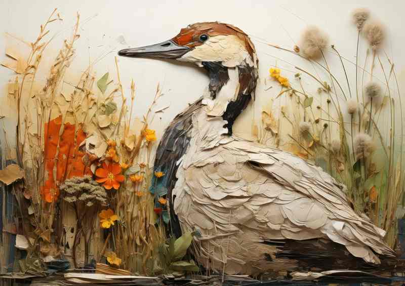 Duck in the reeds just by the river | Di-Bond