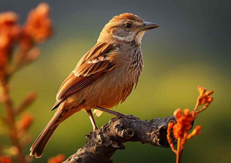 Little house sparrow in the morning sun | Di-Bond