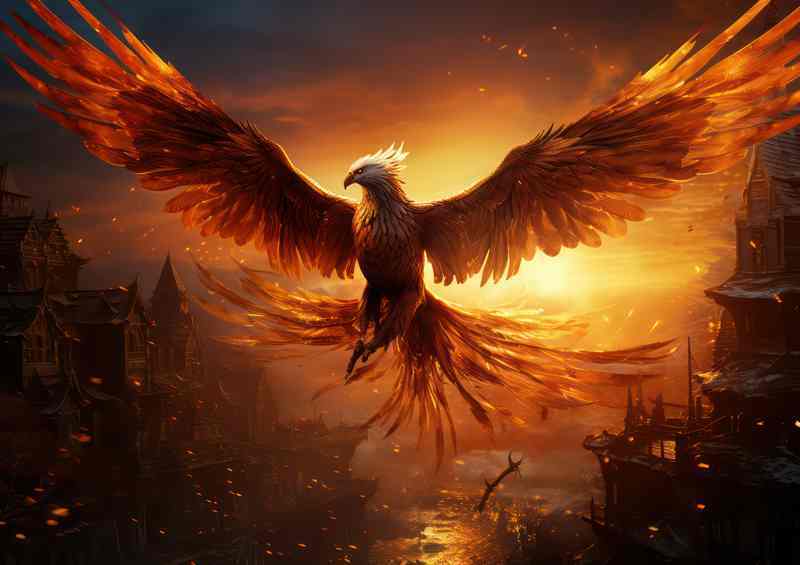Phoenix Rising from the Ashes An Icon of Resilience | Metal Poster