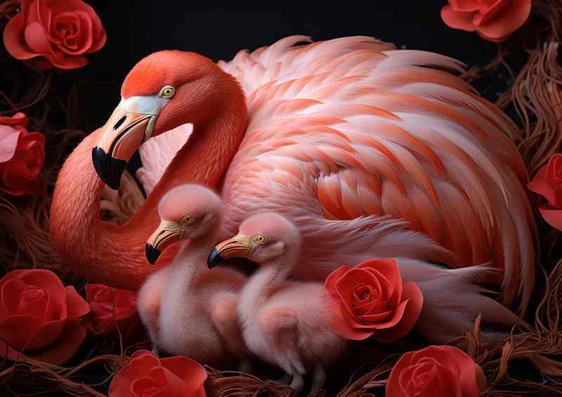 Pink Flamingo Hatchlings The Miracle of New Life | Poster