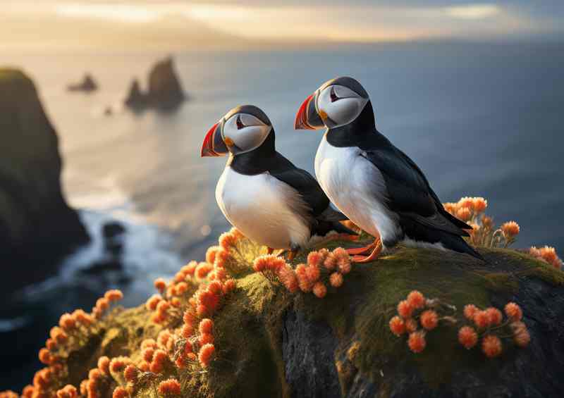 Puffin Species Spotlight Discovering Diverse Auks | Metal Poster