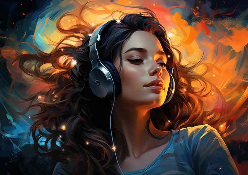 A woman with a colorful style | Metal Poster